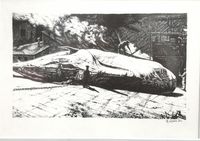 `` Nun auch Moby Dick ``; Tusche auf Passepartoutkartonage ; 26 x 18 cm ; 2003